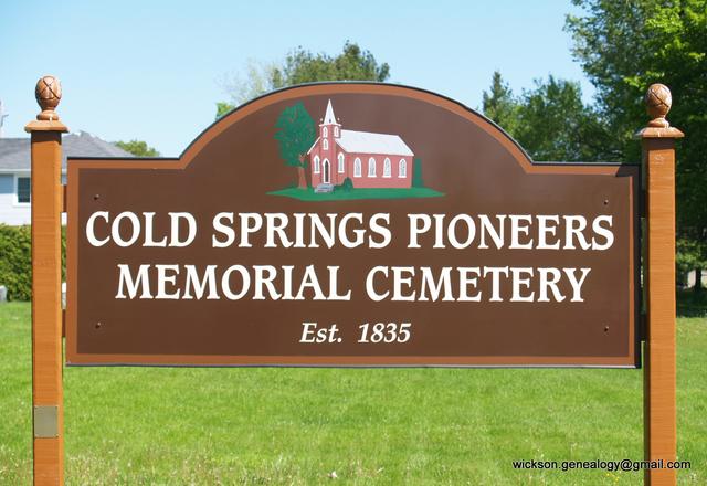 Cold Springs Pioneers Memorial Cemetery